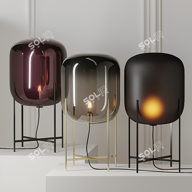 Oda Medium: A Stylish Floor Lamp by Pulpo 3D model image 1