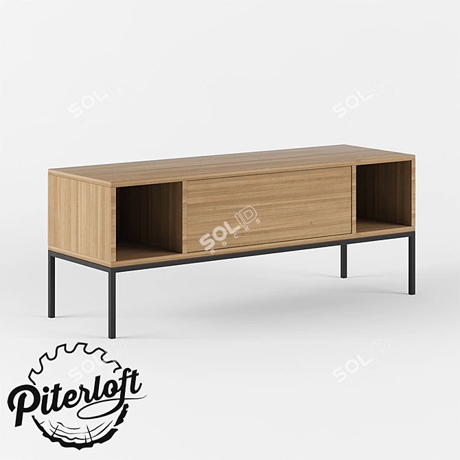 Rustic Dudley TV Stand | Custom Sizes Available 3D model image 1