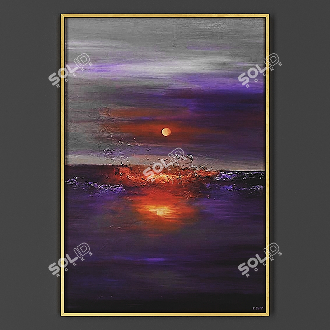 Elegant Framed Picture 3D model image 1