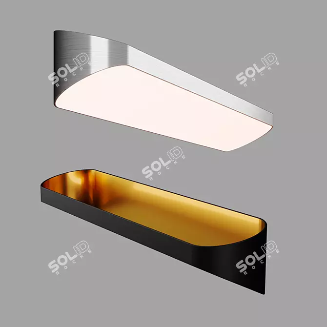 Sleek Wall Sconce by St Luce 3D model image 1
