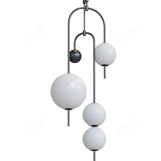 Modern U-shaped Floor Lamp 3D model image 2