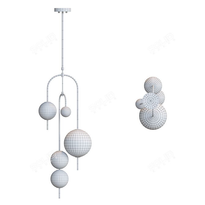 Modern U-shaped Floor Lamp 3D model image 3