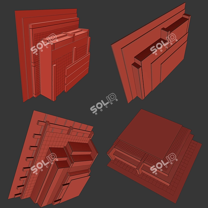 Title: Sleek Cross Section Display Stand 3D model image 3