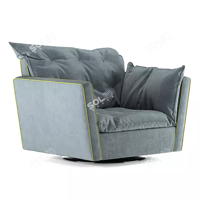 Sorrento by Baxter: Designer Armchair 3D model image 1