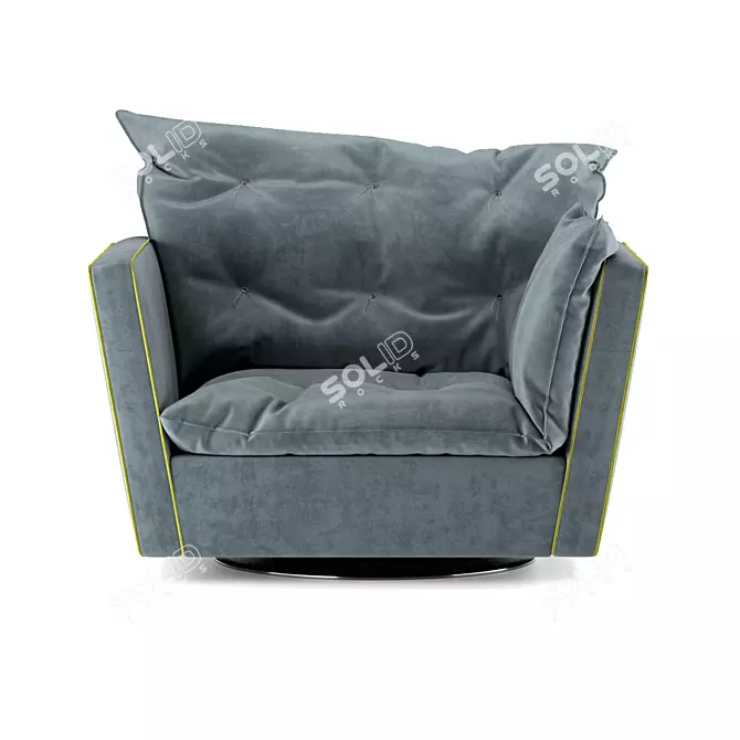 Sorrento by Baxter: Designer Armchair 3D model image 2