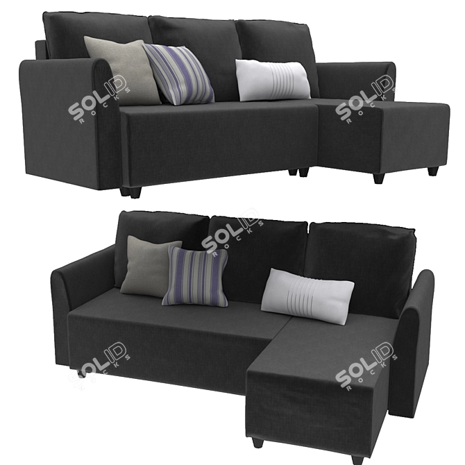 Brissund Convertible Sofa Bed 3D model image 2