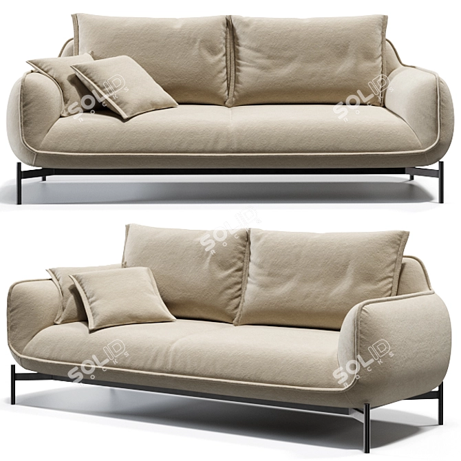 Moya Cloud Sofa: Ultimate Comfort & Elegant Design 3D model image 1