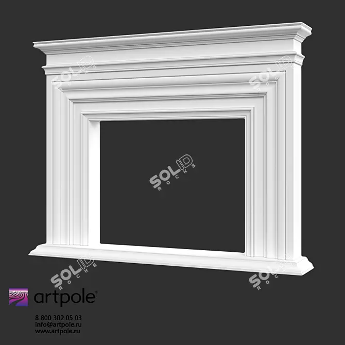 OM Plaster Decorative Fireplace | Artpole 3D model image 2