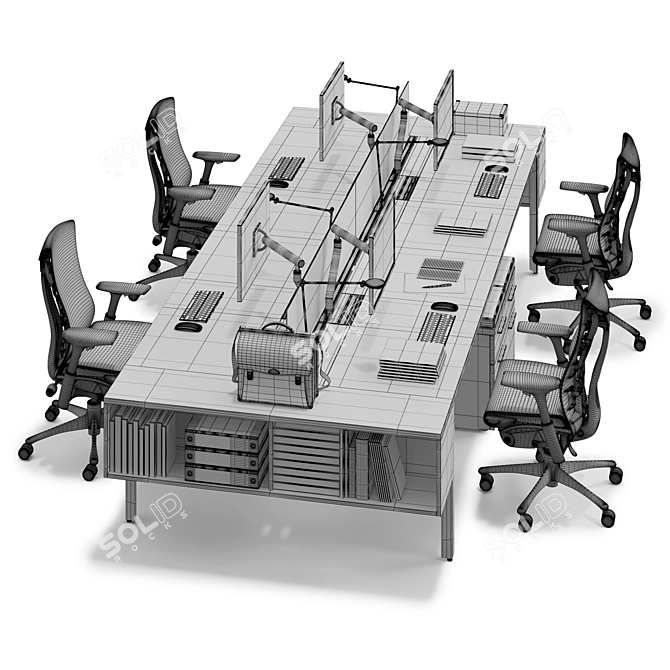 Herman Miller Studio Workspace 3D model image 3