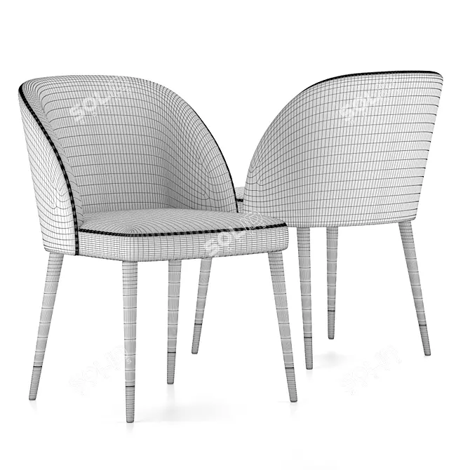 Sleek and Stylish Chair: Naff 3D model image 3