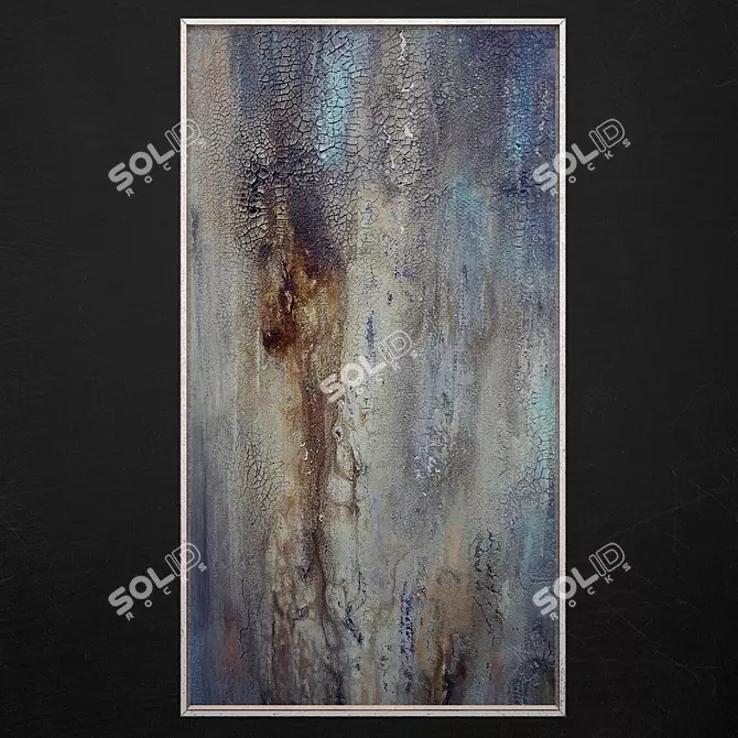 Colorful Abstract Expressionist Painting 3D model image 1