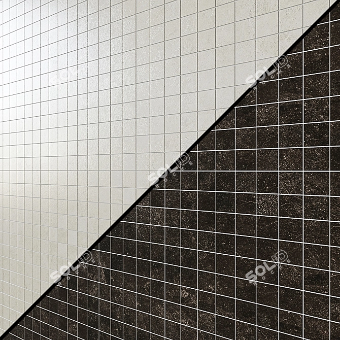 Drift Mosaic: White, Light Grey, Grey, Dark 3D model image 2