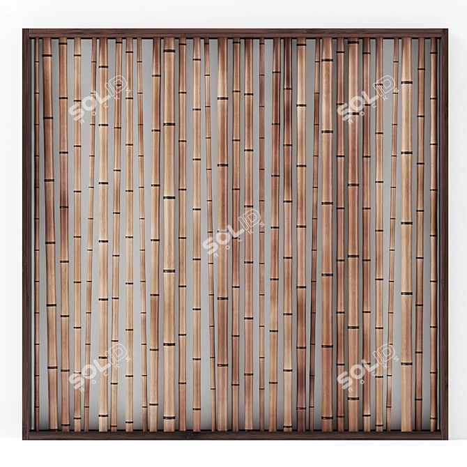 Bamboo Branch Wall Décor 3D model image 2