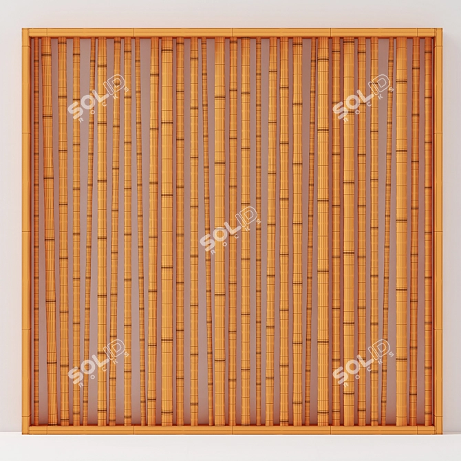 Bamboo Branch Wall Décor 3D model image 3