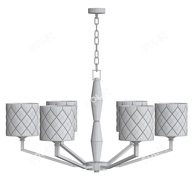 Modern Brass Chandelier: Luxury Loft Style 3D model image 2