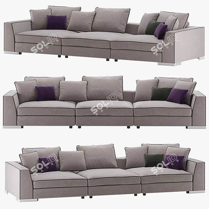 Flexform Armand Sofa: Elegant and Contemporary Design. 3D model image 1