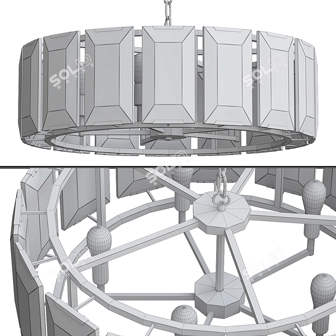 Kebo Luxury Hardware - Elegant Modern Loft Pendant 3D model image 3