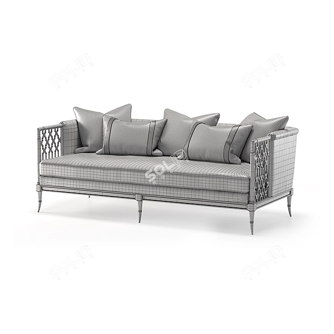 Lattice Lounge Bliss Sofa 3D model image 3