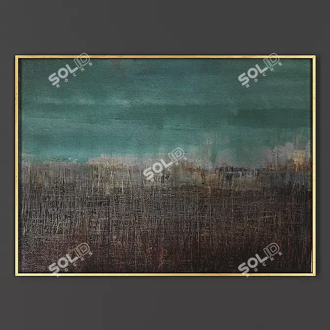 Elegant Framed Artwork 3D model image 1