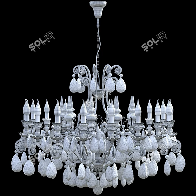 Crystal Lux MAGNIFICO SP19 Pendant 3D model image 2