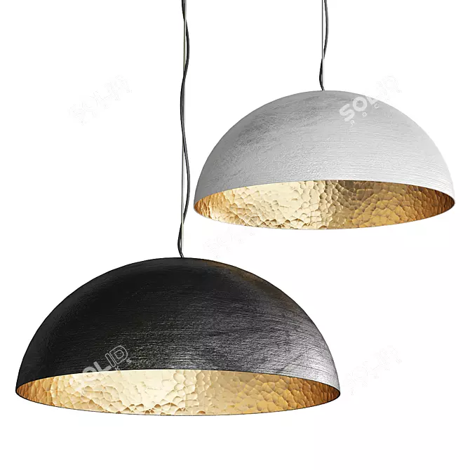 Elegant Magma Pendant Lamp 3D model image 1