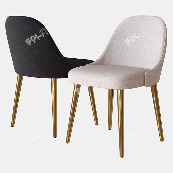 West Elm Mid-Century Chair 3D model image 1