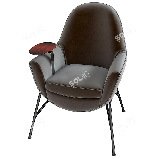 Sleek and Stylish: S 830 by Thonet 3D model image 1