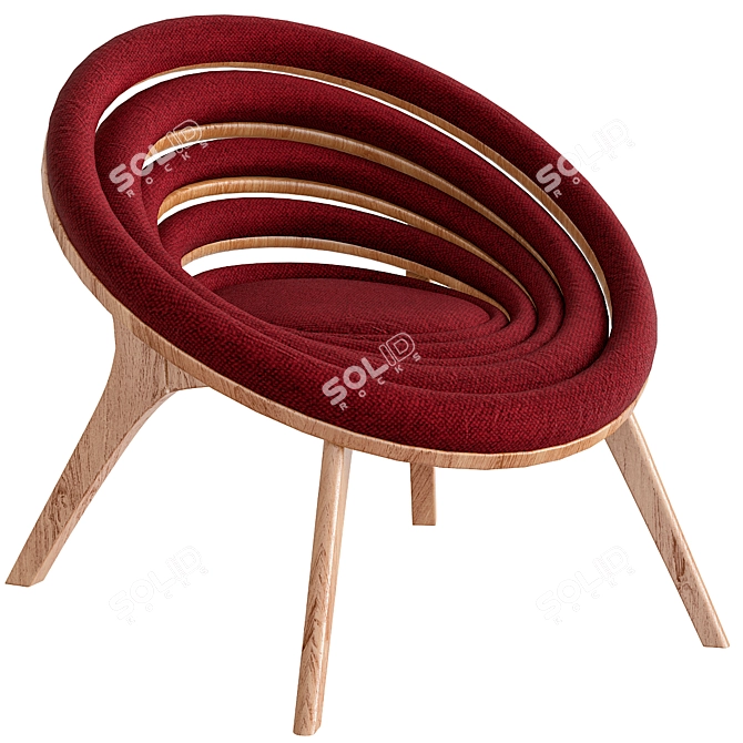 Spiral Elegance: Dunelli Armchair 3D model image 1
