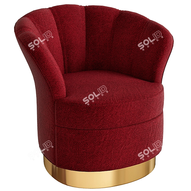 Elegant Embrace Chair 3D model image 1