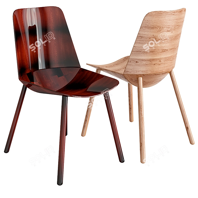 Elegant Ergonomic Chairs: Jin Kuramoto Offecct 3D model image 1