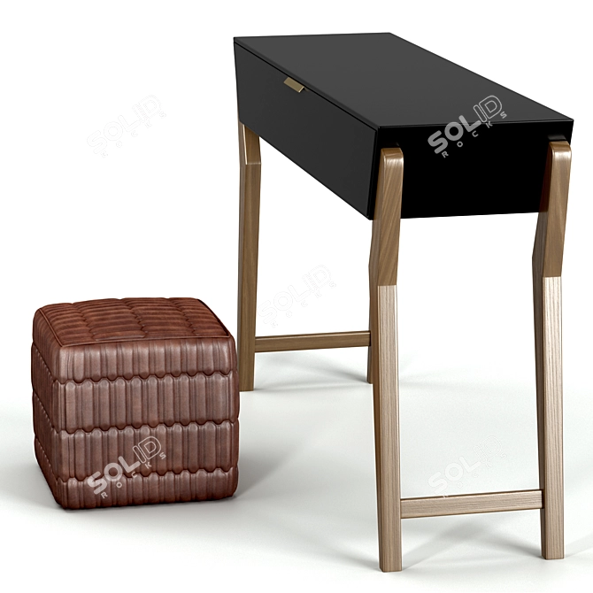 MC Brera Quaranta: Versatile and Elegant Pouf & Console 3D model image 2