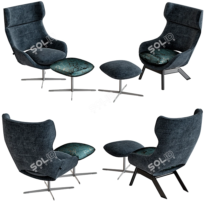 Kalm Serenity Armchair 3D model image 1