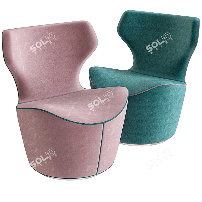 Elegant Papilio Armchair 3D model image 1