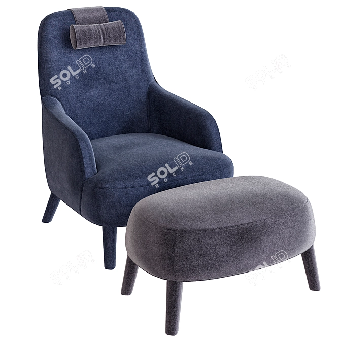 Febo Armchairs by Antonio Citterio 3D model image 1