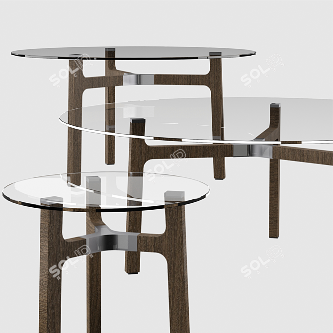 Elegant Porto JAB Coffee Tables 3D model image 2
