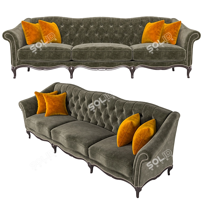 Modern 2-Seater Bykepi Sofa 3D model image 1