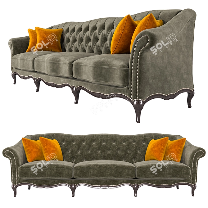 Modern 2-Seater Bykepi Sofa 3D model image 3