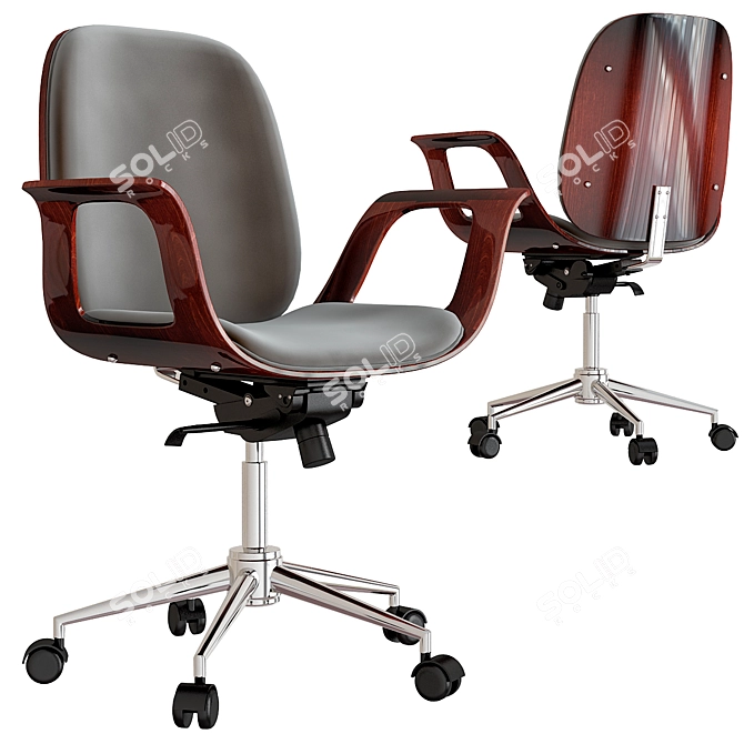 Elegant Walnut Kare - Timeless Beauty 3D model image 1