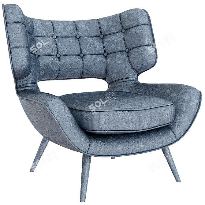 Elegant Mariner Armchair 3D model image 1