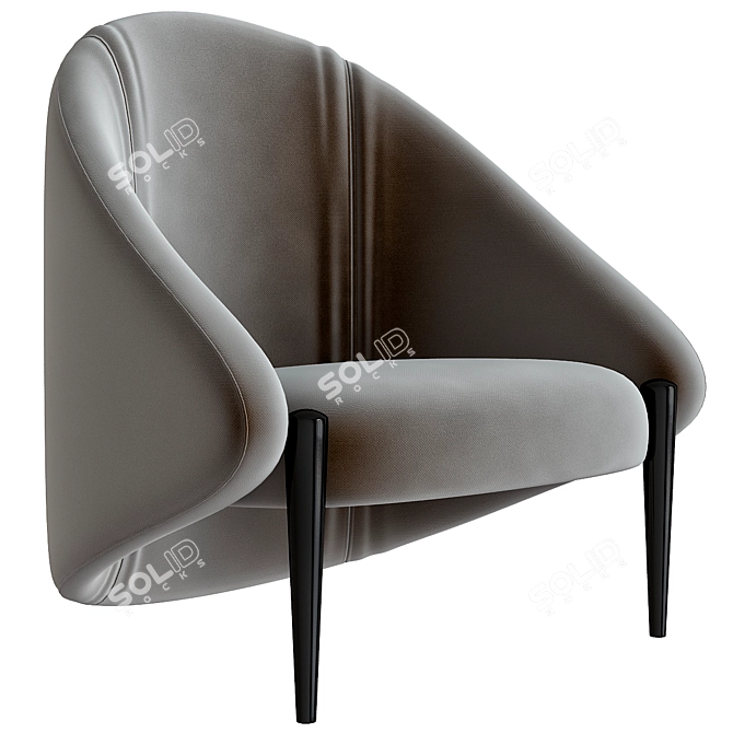 Walrus Fabric Armchair: Stylish Comfort 3D model image 1