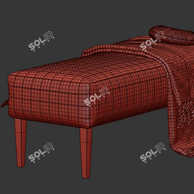 Furry Rest: Tigy Pouf 3D model image 3