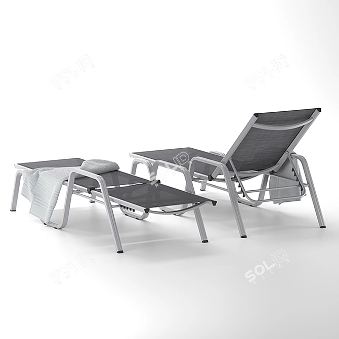 Stackable Lounger: Kettler Basic Plus 3D model image 2