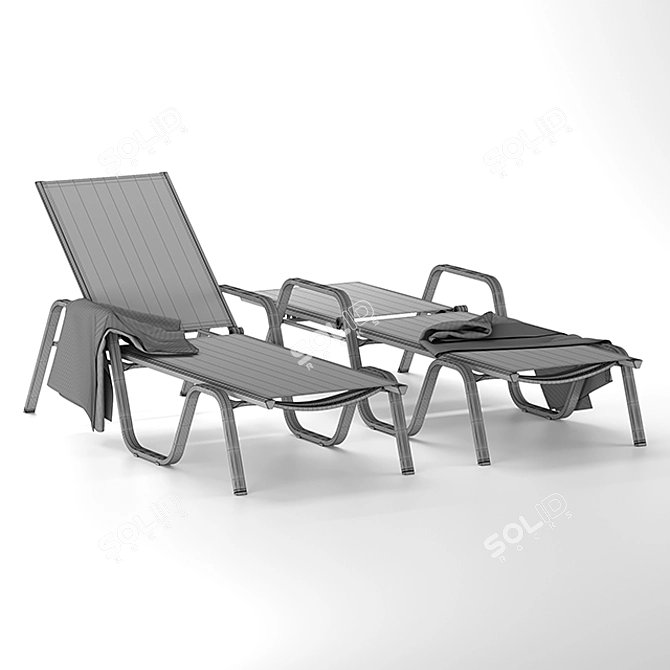 Stackable Lounger: Kettler Basic Plus 3D model image 3