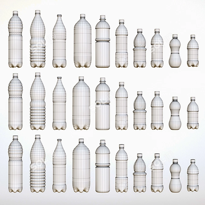 Carbonated Soda Bottles - Set of 2 3D model image 2