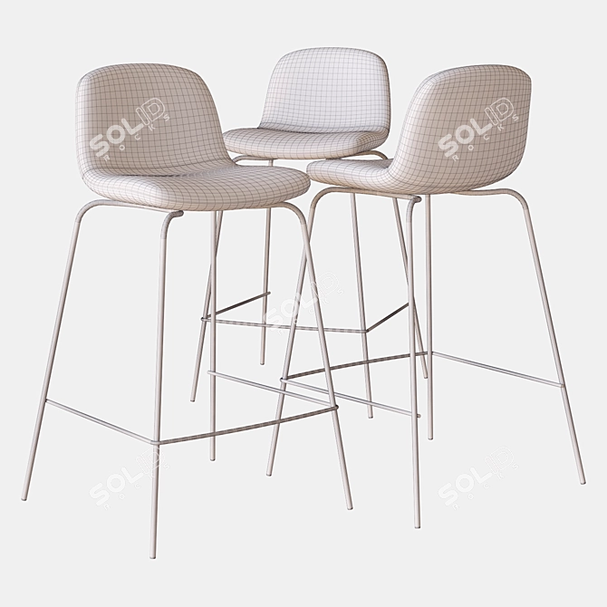 Sleek Tibby Stool: La Redoute 3D model image 3