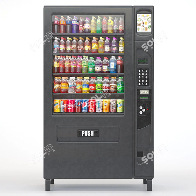 Premium Soda Vending Machine 3D model image 1