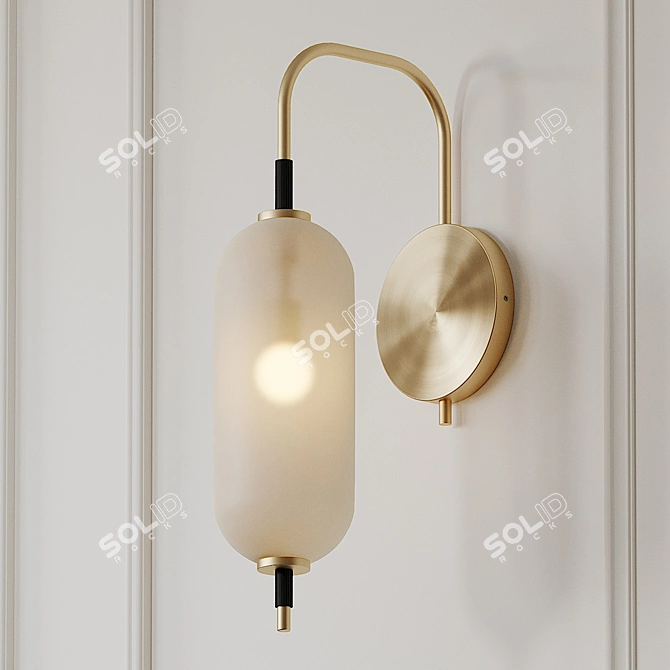 Elegant PIERCE Wall Sconce 3D model image 1