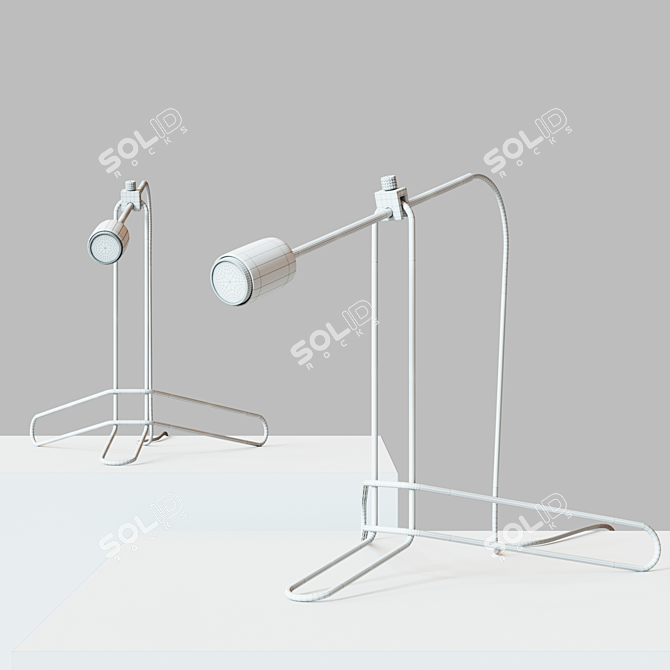 Sleek Balfour Table Lamp: Elegant Brass Design 3D model image 3