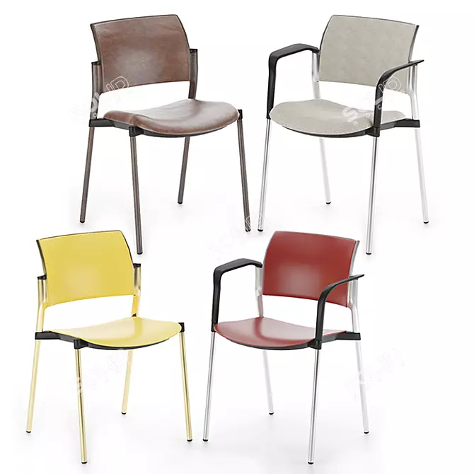 Kyos Mesh Chair: Modern Ergonomic Seating 3D model image 2