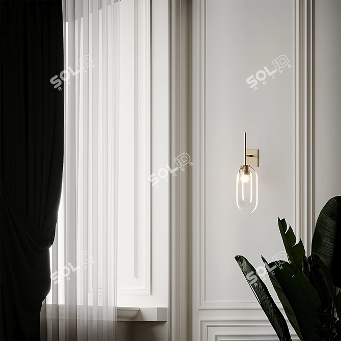 Ethereal Glow: CIRRUS Wall Sconce 3D model image 2